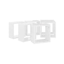 Wall Cube Shelves 6 Pcs High Gloss White 30 X 15 X 30 Cm