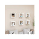 Wall Cube Shelves 6 Pcs White 22 X 15 X 22 Cm