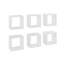 Wall Cube Shelves 6 Pcs White 22 X 15 X 22 Cm