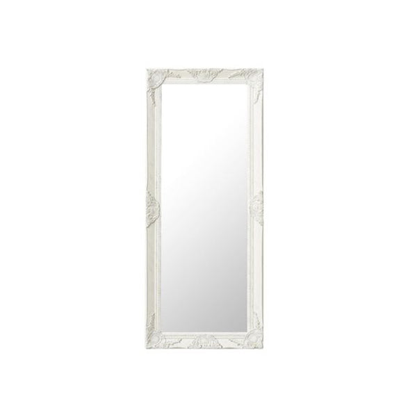 Wall Mirror Baroque Style 50 X 120 Cm White