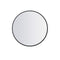 Wall Mirror Round Shaped Bathroom Smooth Edge