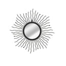 Wall Mirror Sunburst Black