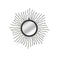 Wall Mirror Sunburst Black