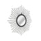 Wall Mirror Sunburst Black