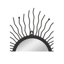 Wall Mirror Sunburst Black