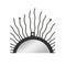 Wall Mirror Sunburst Black