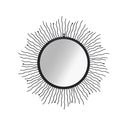 Wall Mirror Sunburst Black