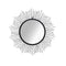 Wall Mirror Sunburst Black