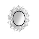 Wall Mirror Sunburst Black