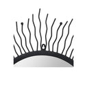 Wall Mirror Sunburst Black