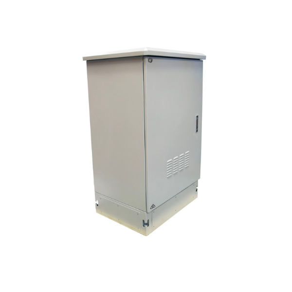 22Ru 800Mm Wide X 600Mm Deep Grey Outdoor Ventilated Cabinet