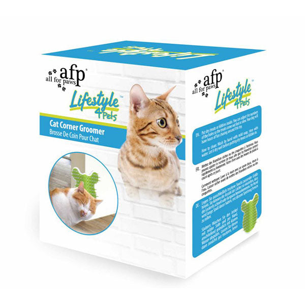Cat Corner Groomer With Catnip Wall Mounted