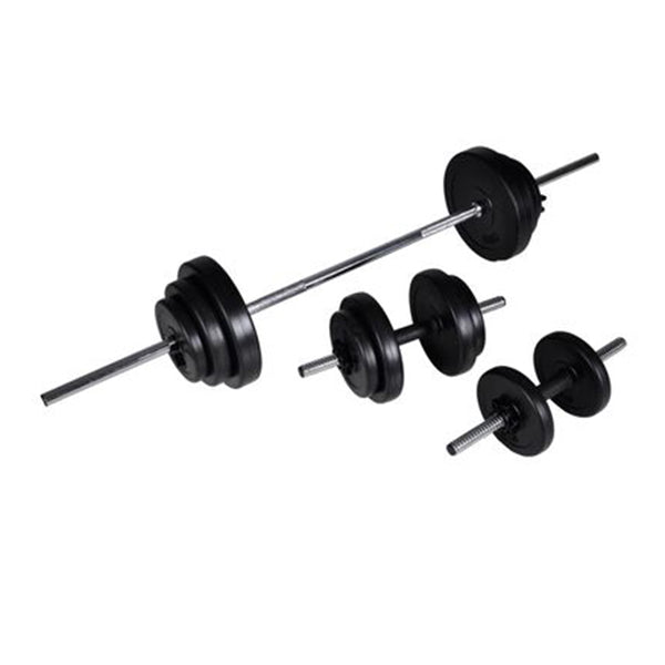 Wall Mounted Power Tower With Dumbbell And Barbell