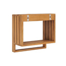 Wall Mounted Towel Rack 35 X 20 X 35 Cm Solid Teak Wood