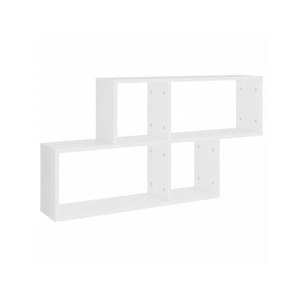 Wall Shelf White 100 X 18 X 53 Cm Chipboard