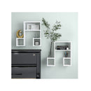 Wall Shelves 2 Pcs High Gloss White 50 X 15 X 50 Cm Chipboard