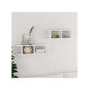 Wall Shelves 2 Pcs High Gloss White 78 X 18 X 20 Cm Chipboard