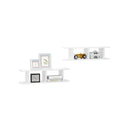 Wall Shelves 2 Pcs High Gloss White 78 X 18 X 20 Cm Chipboard