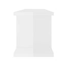 Wall Shelves 2 Pcs High Gloss White 78 X 18 X 20 Cm Chipboard