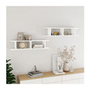 Wall Shelves 2 Pcs White 90 X 18 X 20 Cm Chipboard
