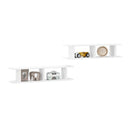 Wall Shelves 2 Pcs White 90 X 18 X 20 Cm Chipboard