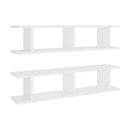 Wall Shelves 2 Pcs White 90 X 18 X 20 Cm Chipboard