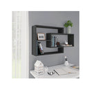Wall Shelves Grey 104X20 Cm Chipboard