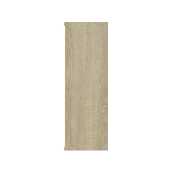 Wall Shelves White And Sonoma Oak 104X20 Cm Chipboard