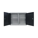 Wall Mounted Tool Cabinet Industrial Style Metal Grey And Black