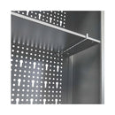 Wall Mounted Tool Cabinet Industrial Style Metal Grey And Black