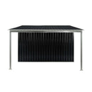 6 X 8Ft Zinc Steel Garden Shed With Open Storage Black