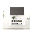 Wallmounted Tv Cabinet White 102 X 35 X 35 Cm Chipboard