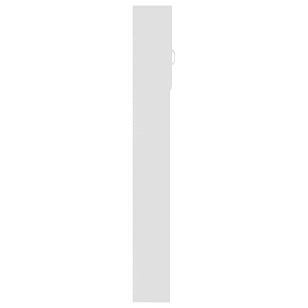 Washing Machine Cabinet White 64x25.5x190 cm Chipboard