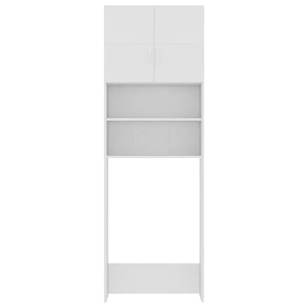 Washing Machine Cabinet White 64x25.5x190 cm Chipboard
