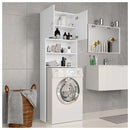 Washing Machine Cabinet White 64x25.5x190 cm Chipboard