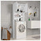 Washing Machine Cabinet White 64x25.5x190 cm Chipboard