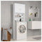 Washing Machine Cabinet White 64x25.5x190 cm Chipboard