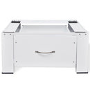 Washing Machine Pedestal With Drawer - White