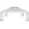 Water-Proof Gazebo Canopy Cover 3m x 4m - Cream White