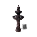 Water Solar Fountain Outdoor Bird Bath Peacock Cascading