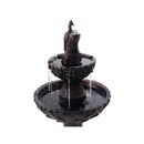 Water Solar Fountain Outdoor Bird Bath Peacock Cascading