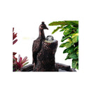 Water Solar Fountain Outdoor Bird Bath Peacock Cascading