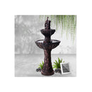 Water Solar Fountain Outdoor Bird Bath Peacock Cascading