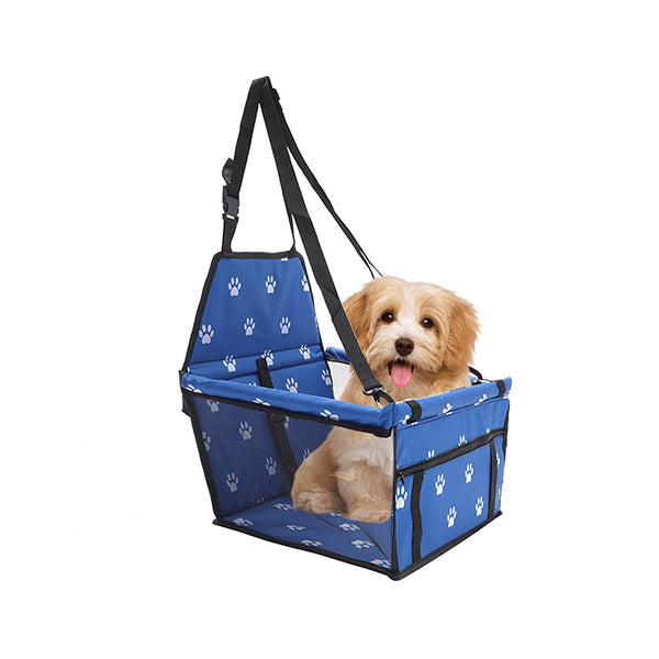 Waterproof Pet Booster Car Seat Portable Dog Carrier Bag Blue