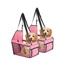 Waterproof Pet Booster Car Seat Portable Dog Carrier Bag Pink