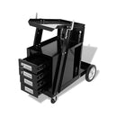 Welding Cart With 4 Drawers Black