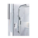 Wels Rain Shower Head Mixer Square Handheld Wall Chrome