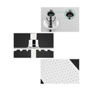Wels Rain Shower Head Mixer Square Handheld Wall Chrome