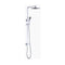 Wels Rain Shower Head Set Square Dual Heads Faucet High Pressure