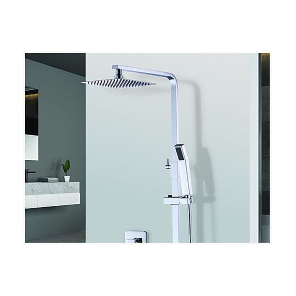 Wels Rain Shower Head Set Square Dual Heads Faucet High Pressure